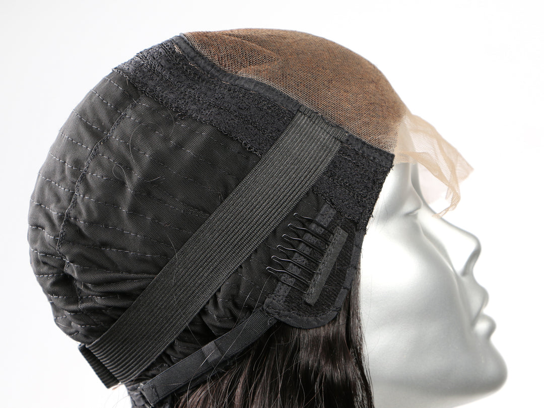 Virgin SEA Bali straight wig for Black women cap construction side view