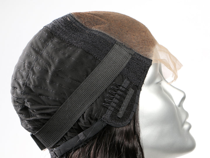 Virgin SEA Bali straight wig for Black women cap construction side view