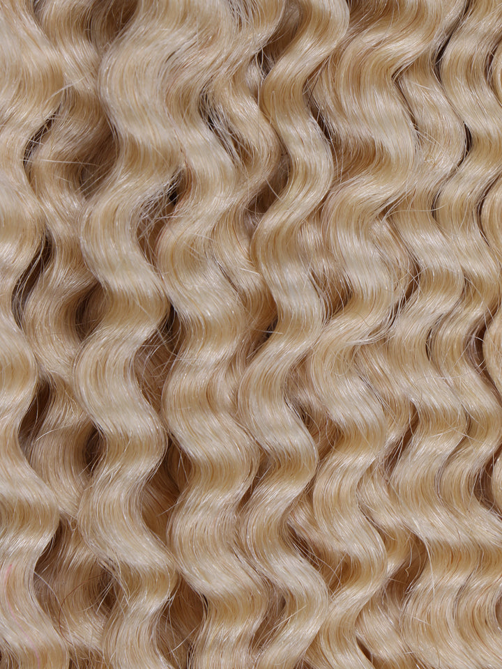 Boho Curl braiding hair close-up texture detail