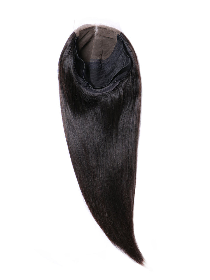 Indique Straight Natural Human Indian Virgin Lace Closure Wig