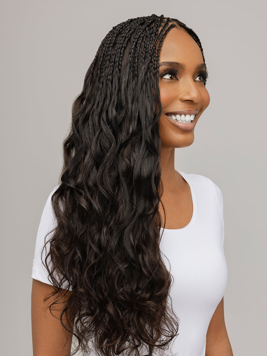 Indique Black Wavy Natural Human Braiding Hair Extensions
