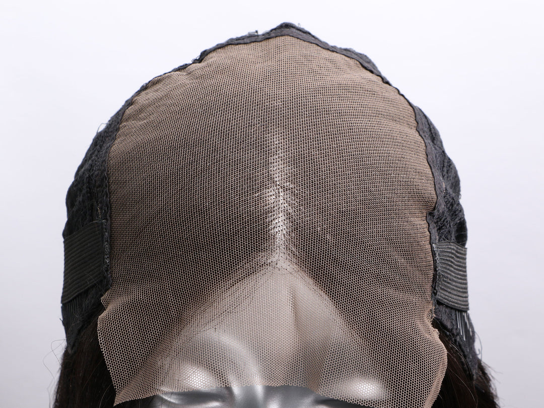 Front view of Pure Curly Closure Wig with natural textur