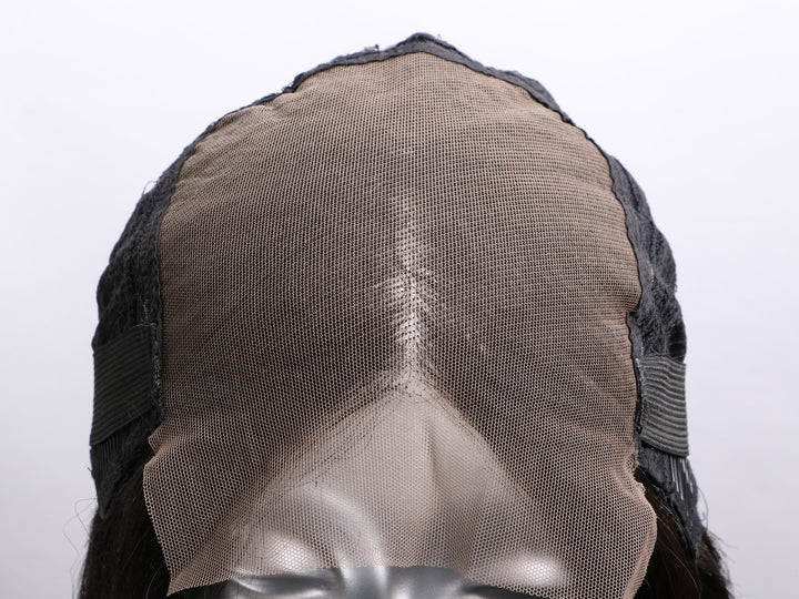 Front view of Pure Curly Closure Wig with natural textur