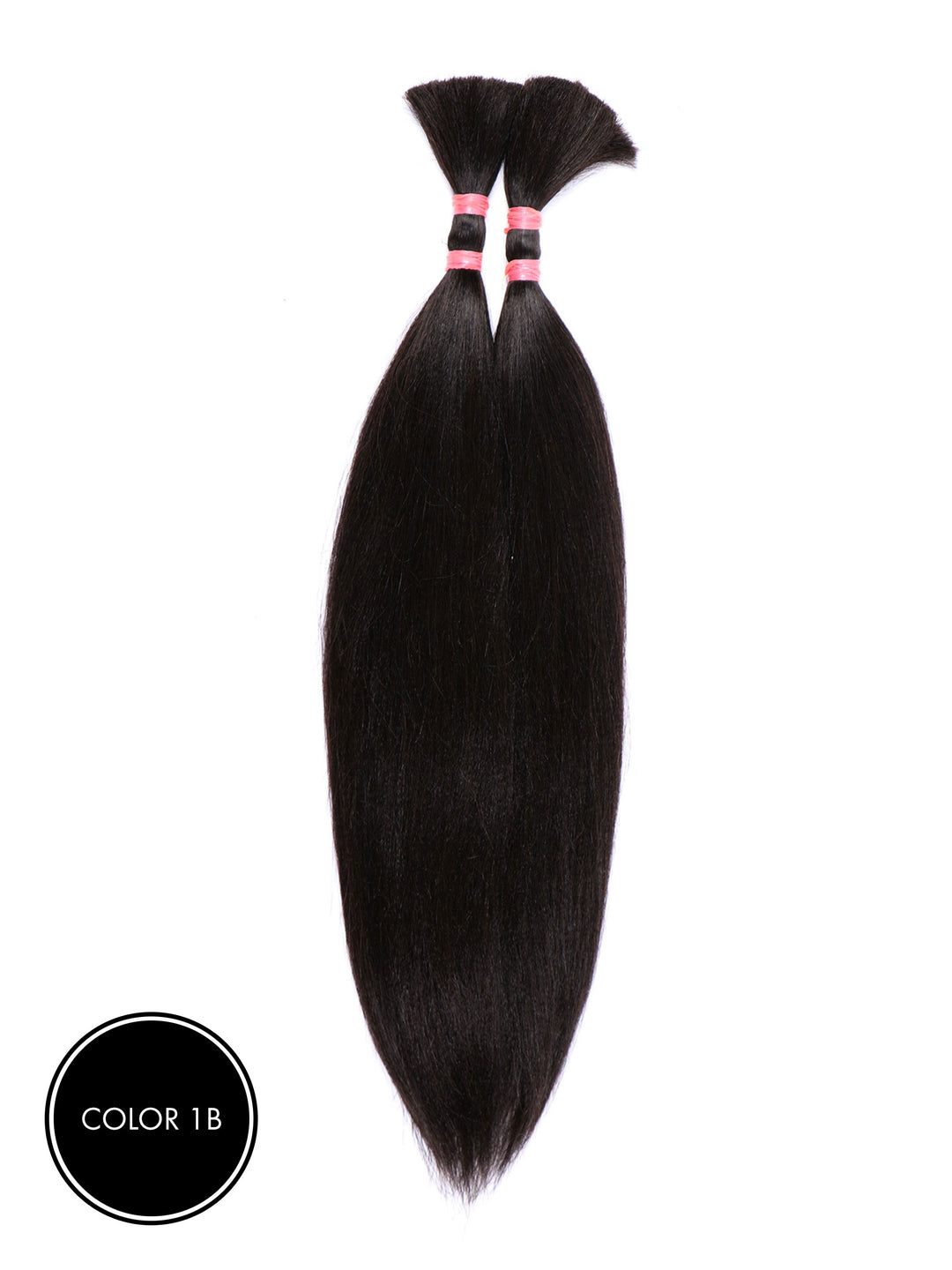 Indique Black Straight Human Braiding Hair Pack