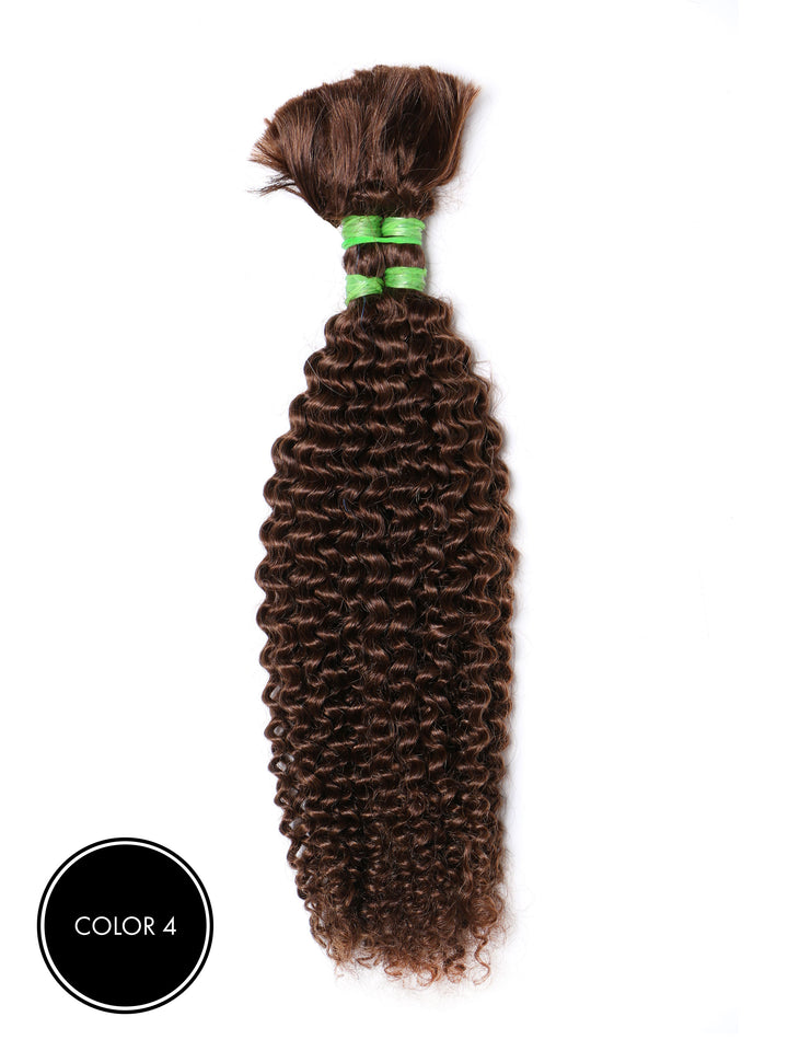 Indique Brown Kinky Curly Braiding Hair Bundle