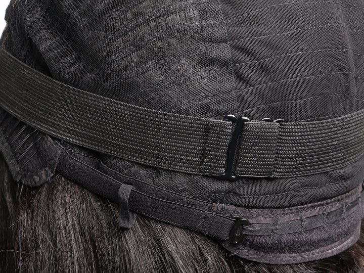 Adjustable straps on Pure Curly Closure Wig for secure fit