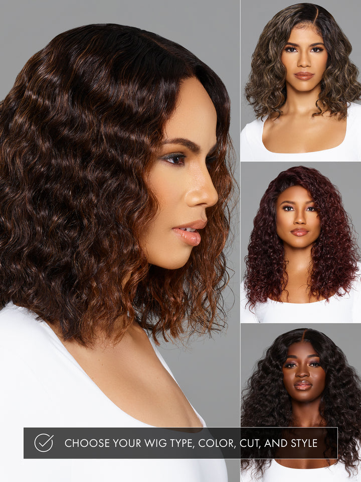 Indique Custom Colored Highlighted Curly Wig