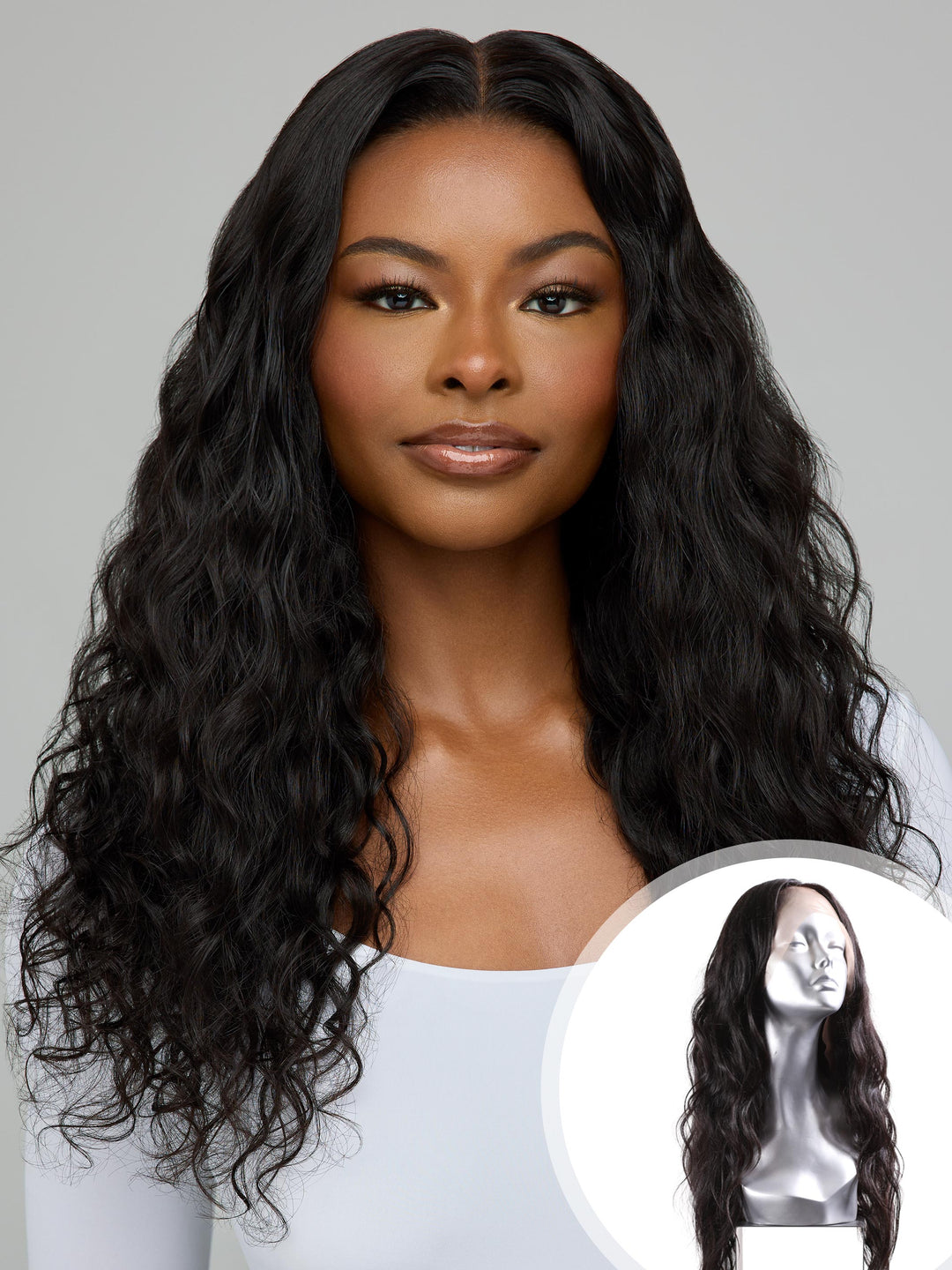 Pure Wavy Closure Wig made with 100% virgin Indian hair