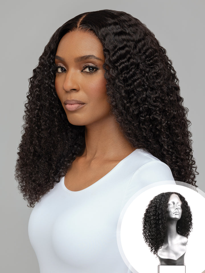 Sea Fiji Curl Closure Wig natural tight curls front view