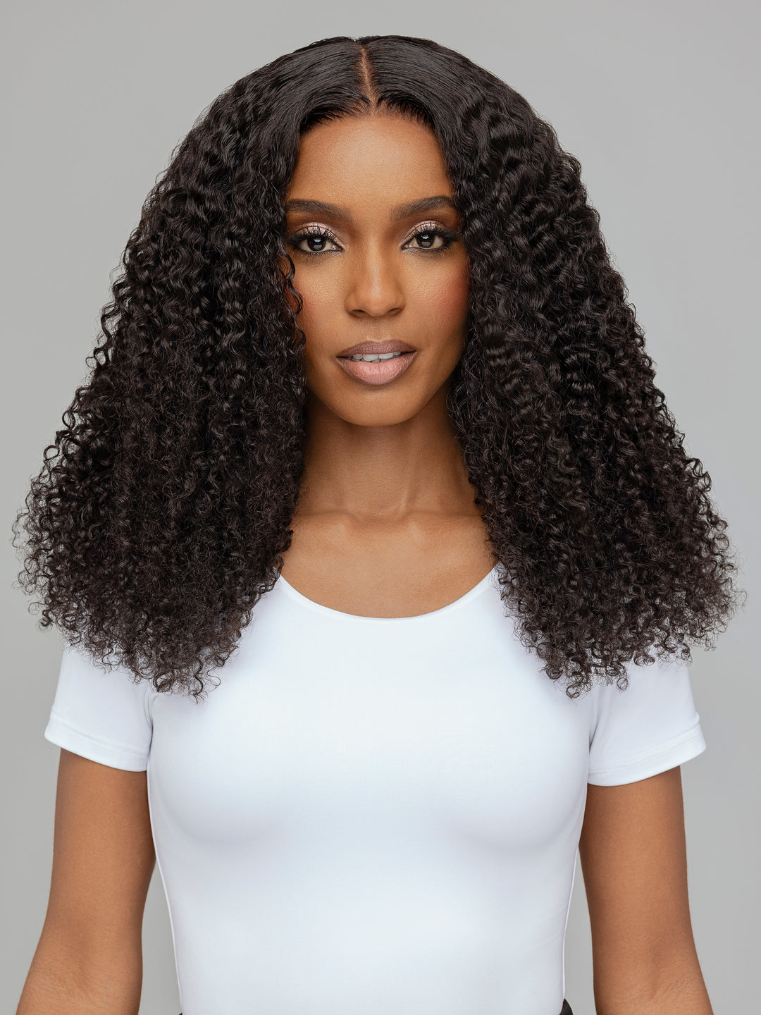 Close-up of Sea Fiji Curl Closure Wig styled look