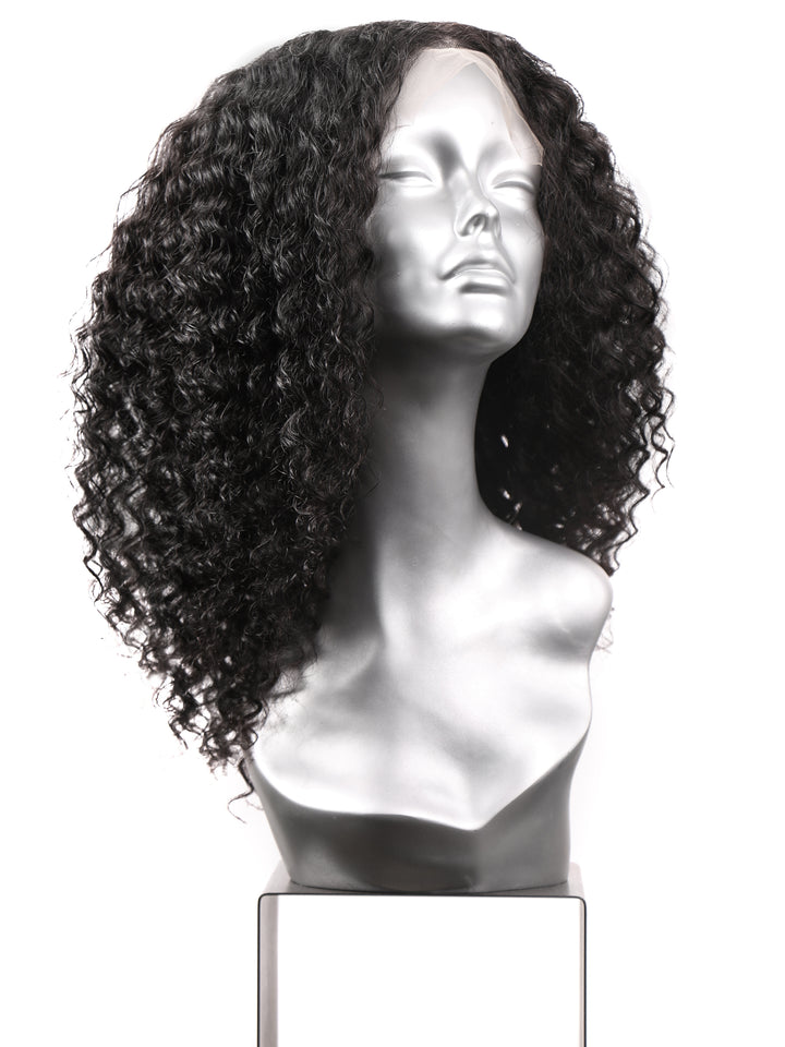 Side angle of Sea Fiji Curl Closure Wig with defined curls