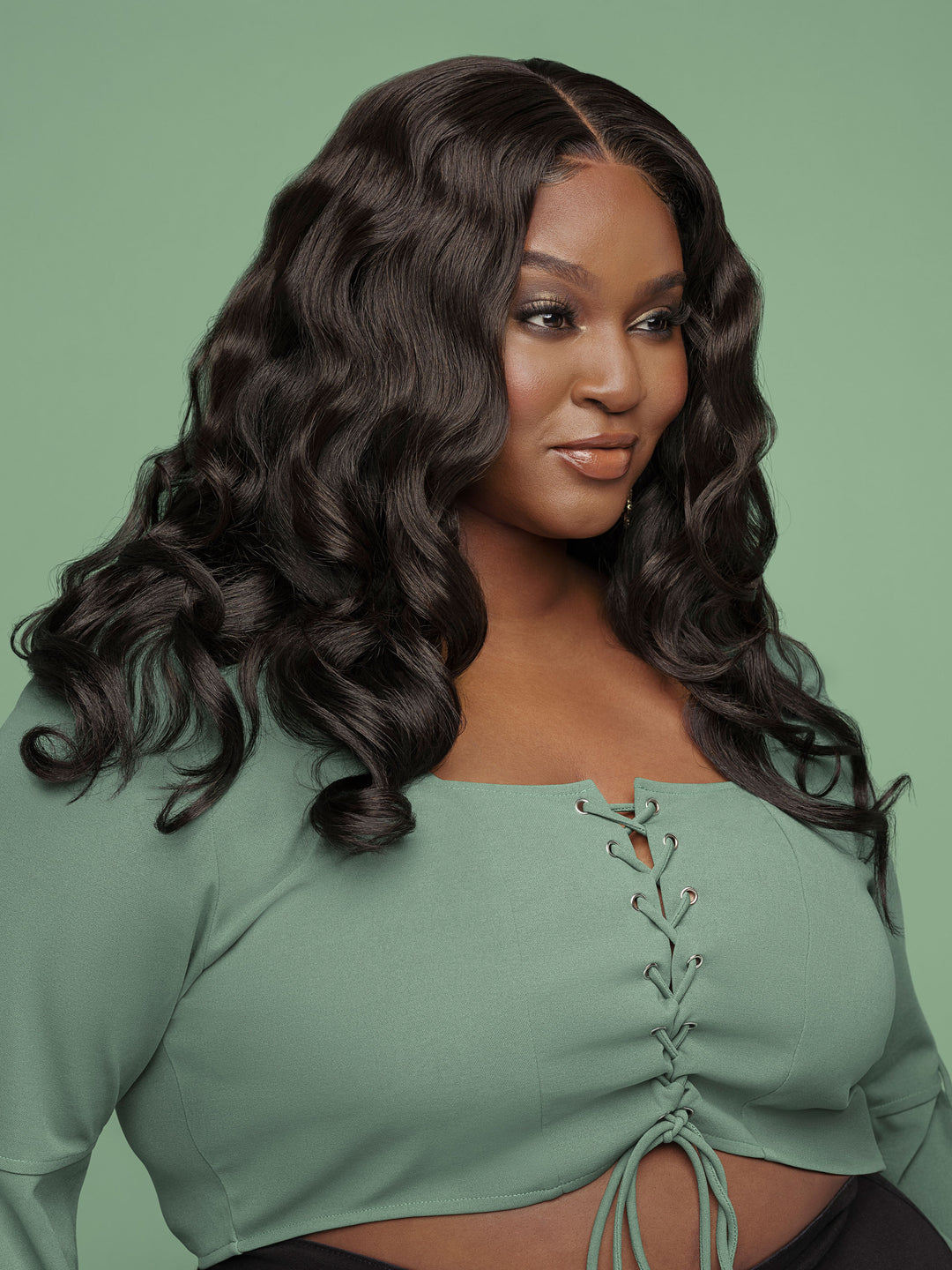 Black Shoulder Length Natural Virgin Wave Hair Extensions