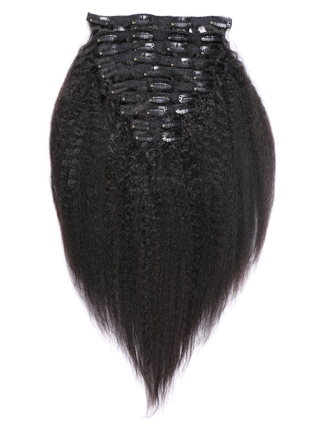 Indique Kinky Clip In Weft Hair Extensions Set
