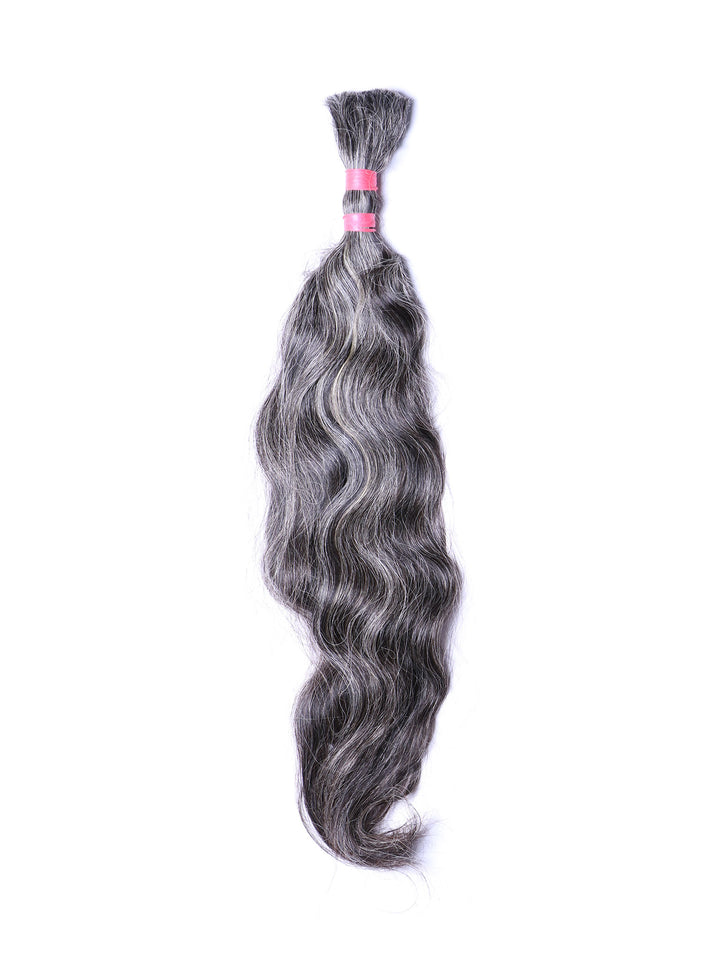 Indique Gray Wavy Hair For Braiding Styles