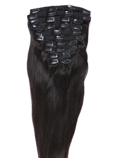 Indique Straight Hair Extensions Hair Weft With Clip In Set