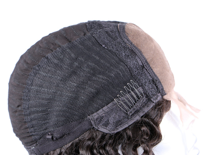 Indique Full Adjustable Curly Wig with Lace Closure Parting