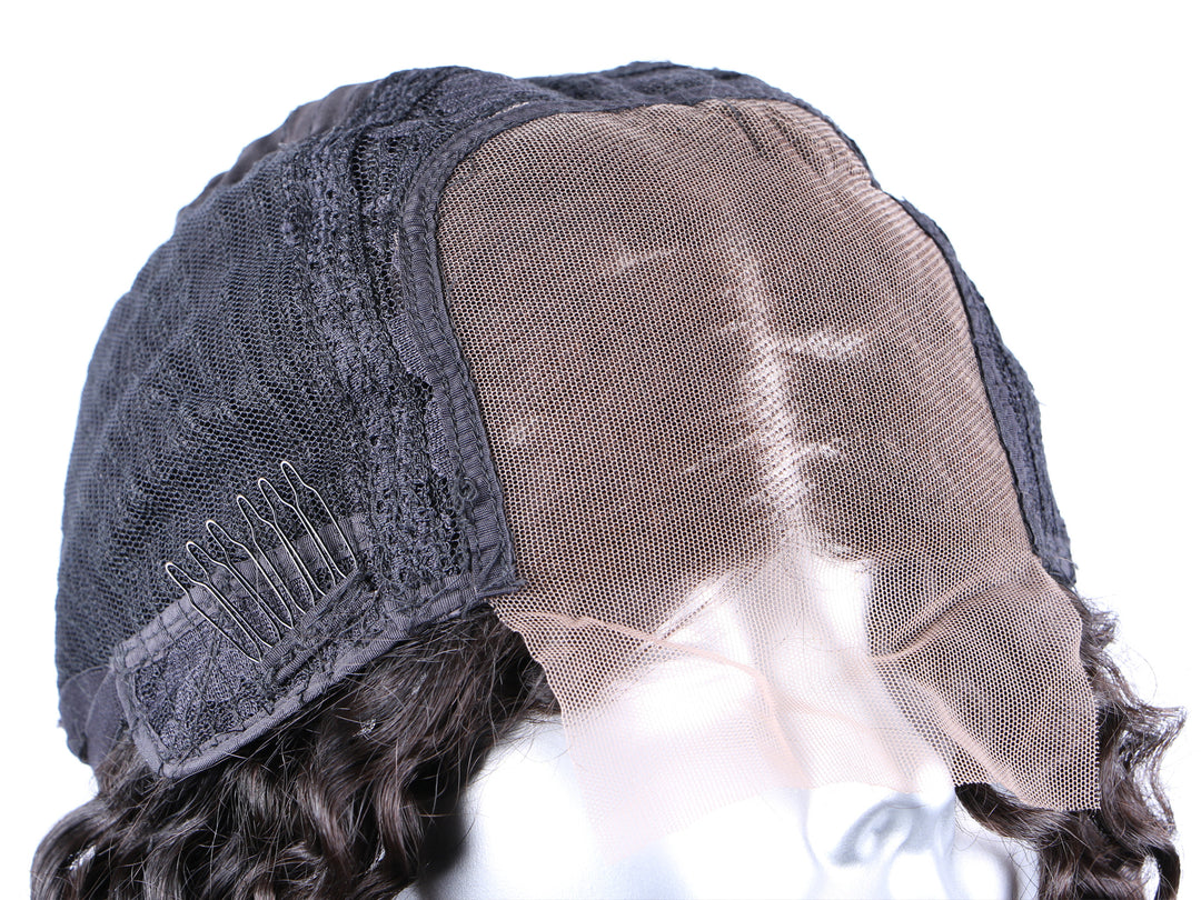 Indique Adjustable 4X4 Curly Lace Closure Wig Inside Look