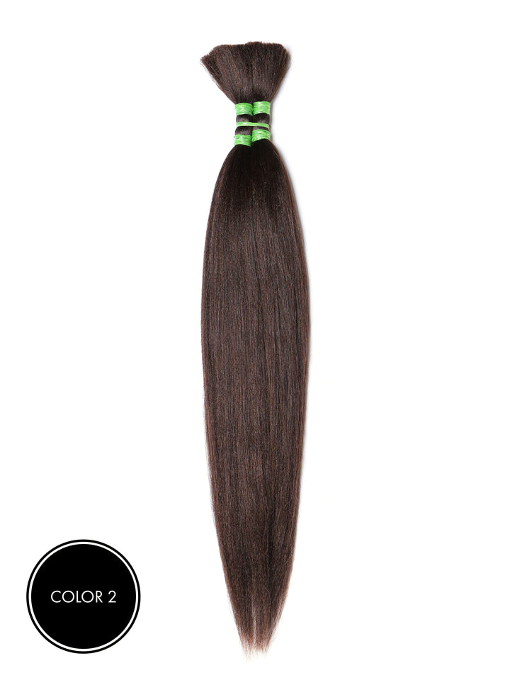 Indique Brown Color Straight Human Braided Hair