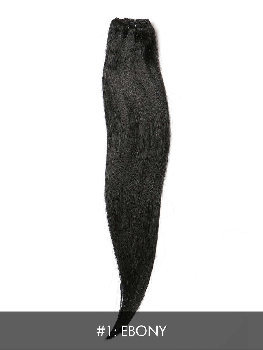 Indique Black Colored Straight Hair Extensions Ebony Shade