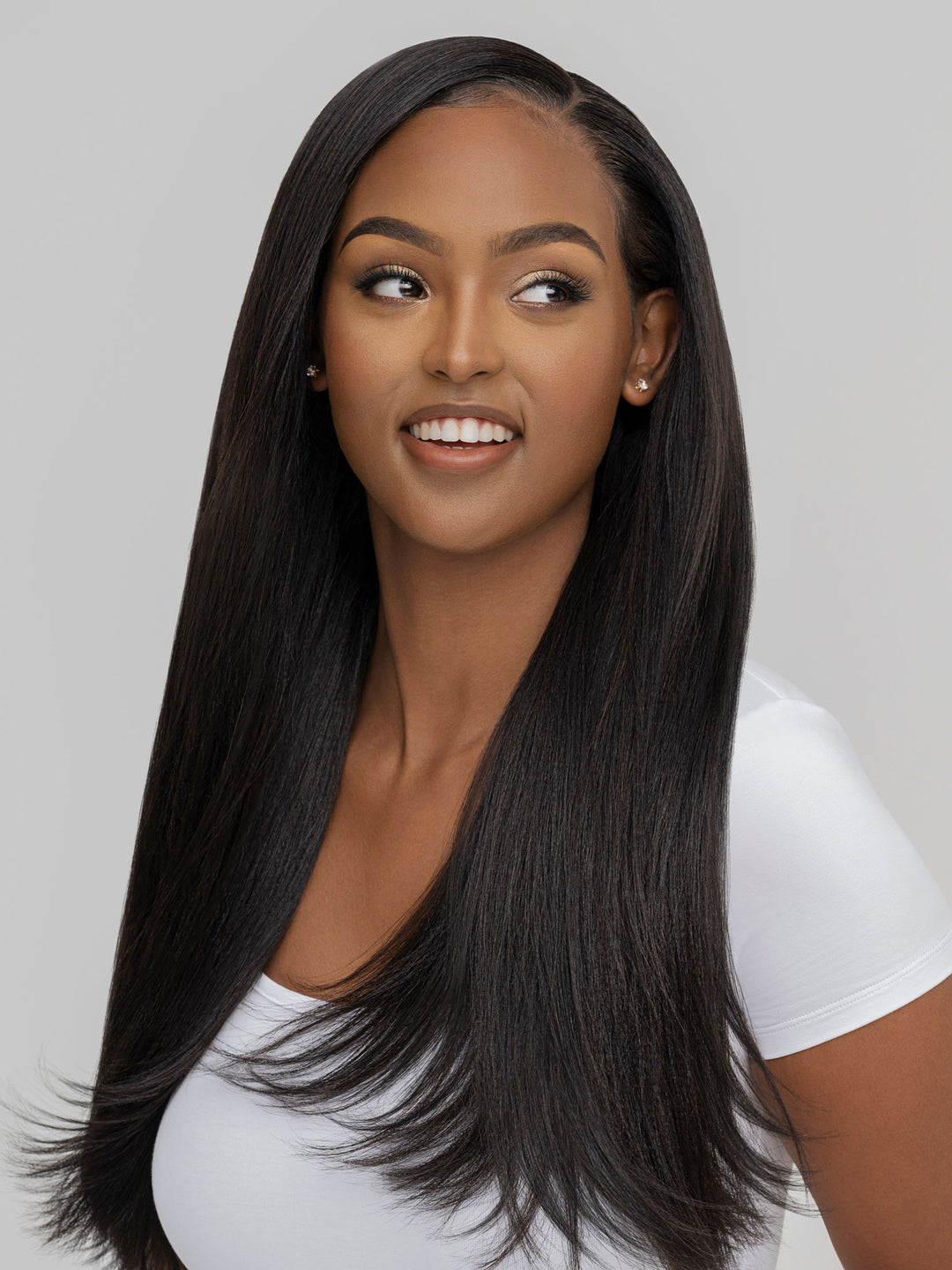 Indique Flat-Ironed Sleek Straight Hair Extensions