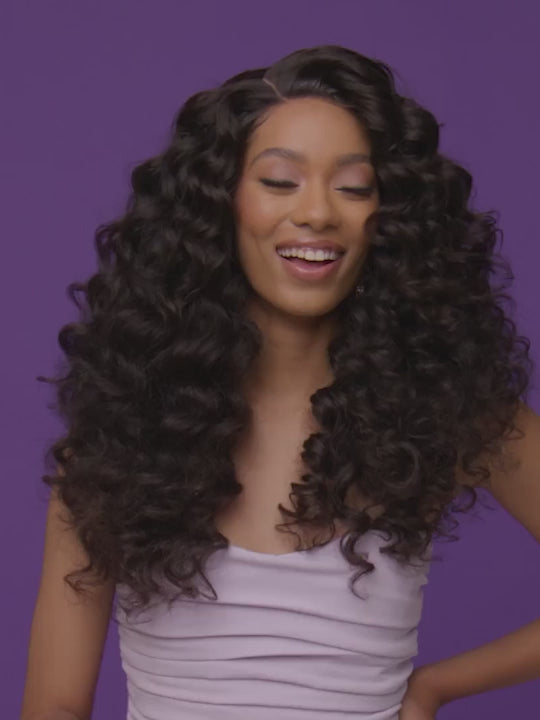 Indique Black Indian Wand Wave Closure Wig