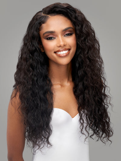 Indique Deep Wave Hair Bundles Natural Wavy Closure