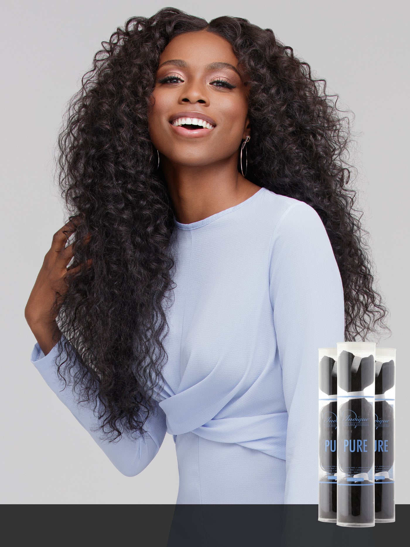Indique Pure Curly Bundle Deal With Curly Closure