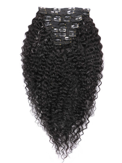 Indique Remix Coil Curl Clip-In Hair Extensions Curly Human Hair
