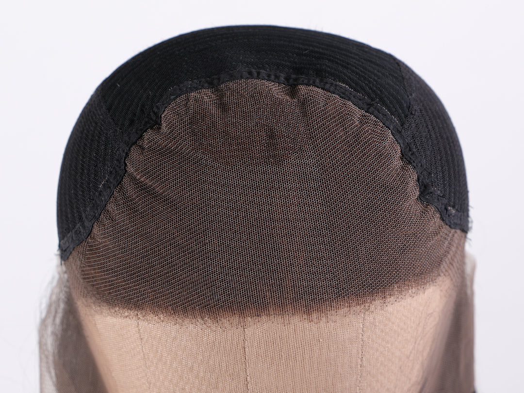 Indique Curly Human Hair Lace Front Wig Cap Front View