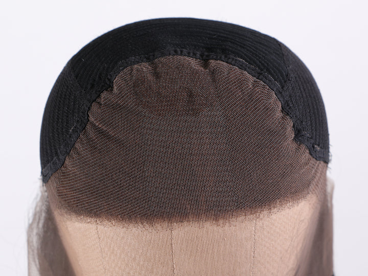 Indique Curly Human Hair Lace Front Wig Cap Front View