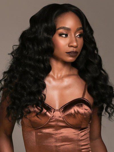 Indique Deep Wave Weave Natural Black Color For Black Women