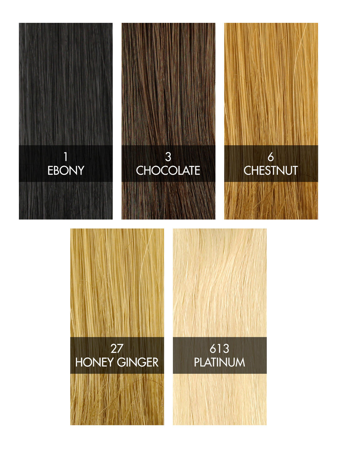 Indique Straight Human Hair Extensions Vibrant Hair Color Chart