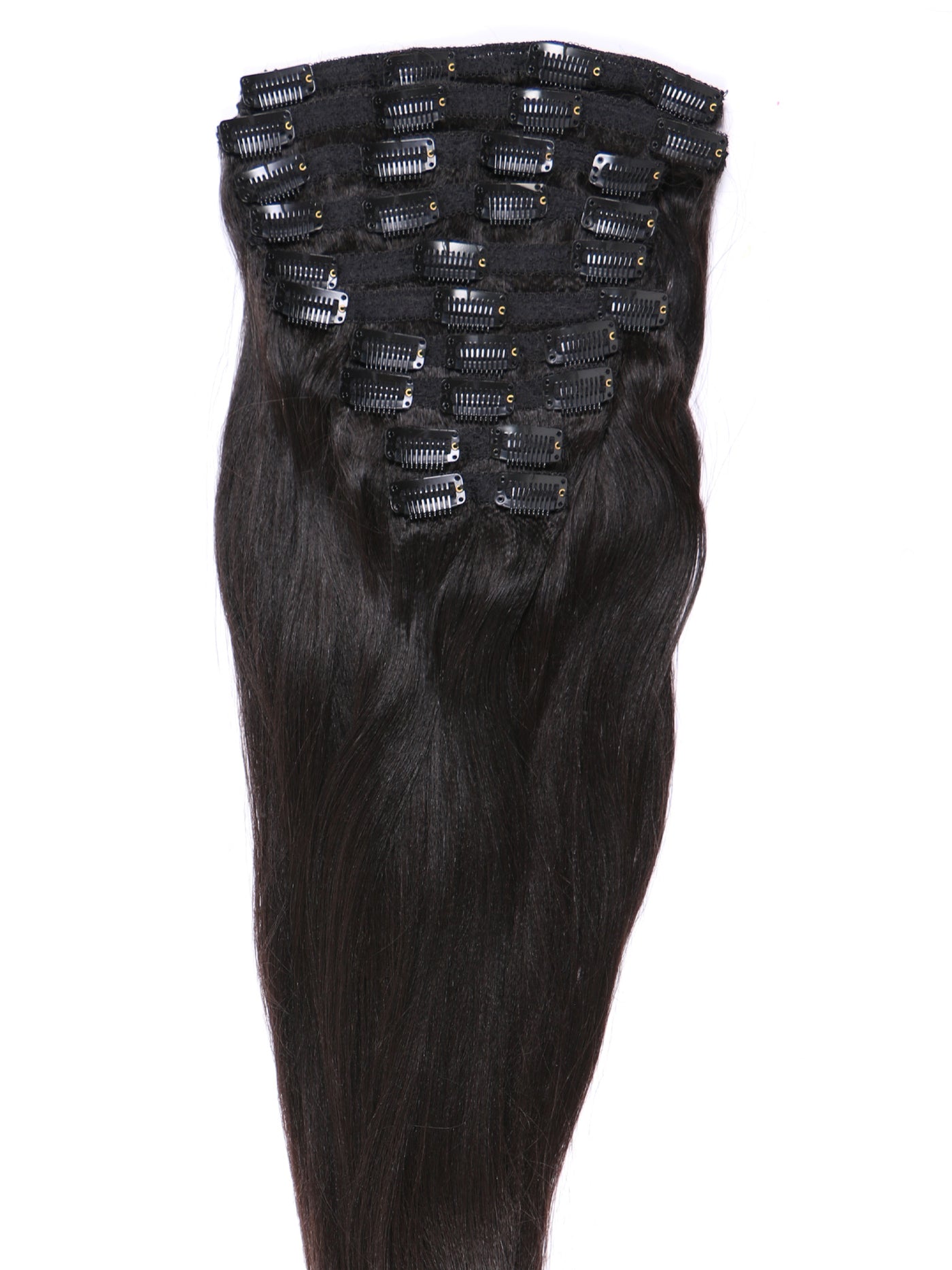 Indique Straight Hair Extrensions Hair Weft With Clip In Set