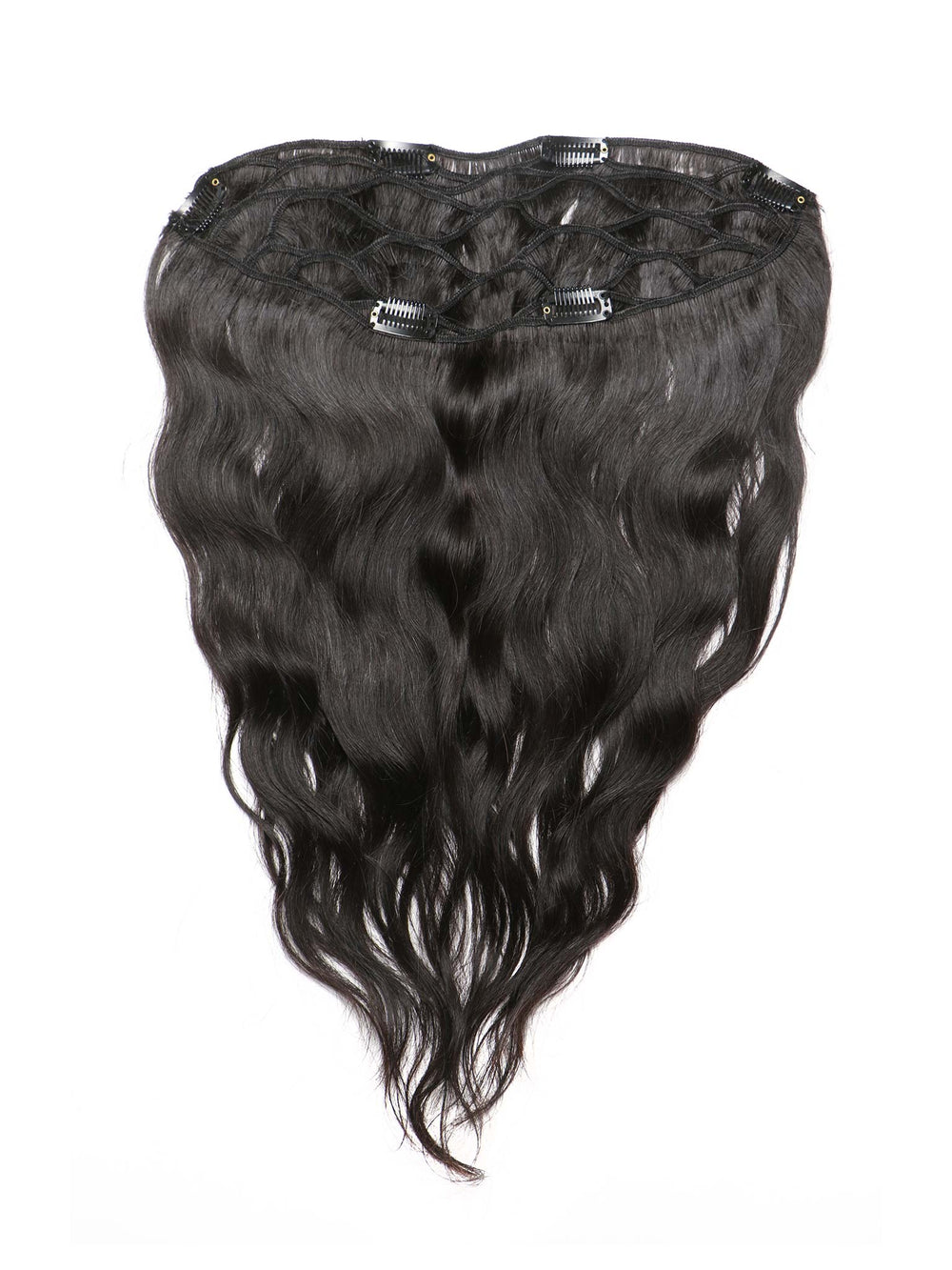Indique Black Natural Wavy Virgin Indian Clip In Hair