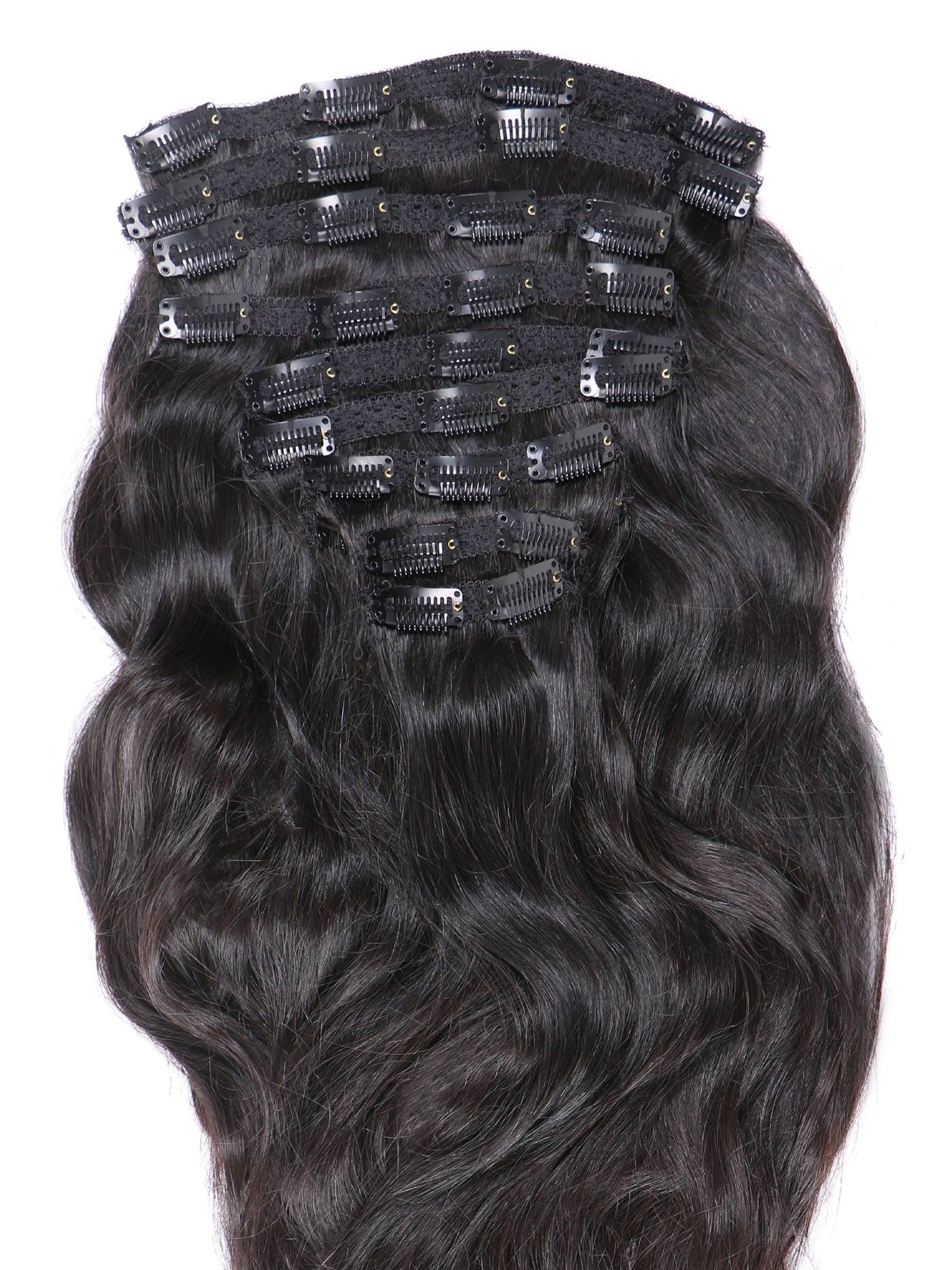 Indique Long Wavy Hair Clip In With A Closure