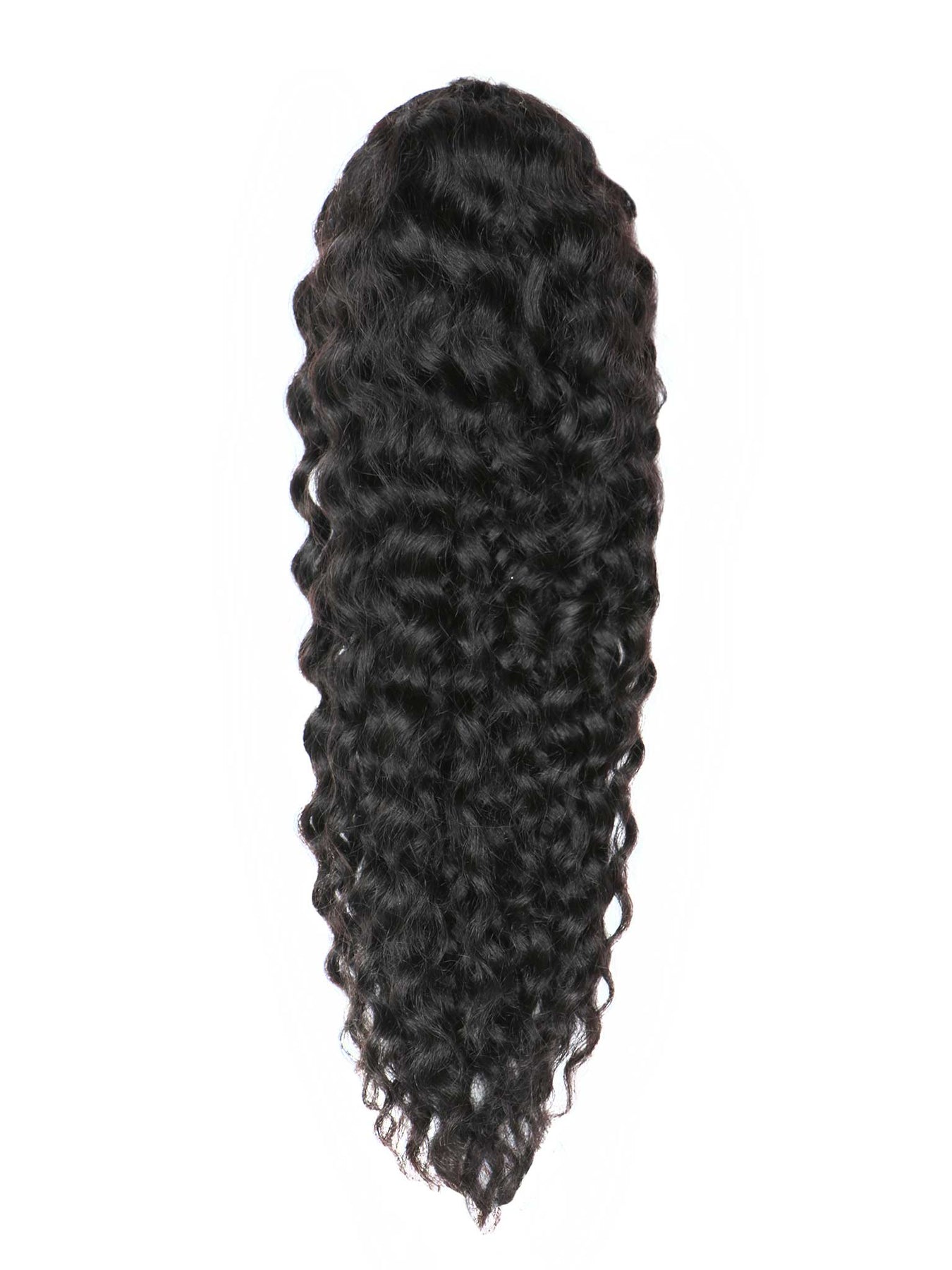 Indique Natural Long Curly Hair Machine Drawn Pony With Baby Hair