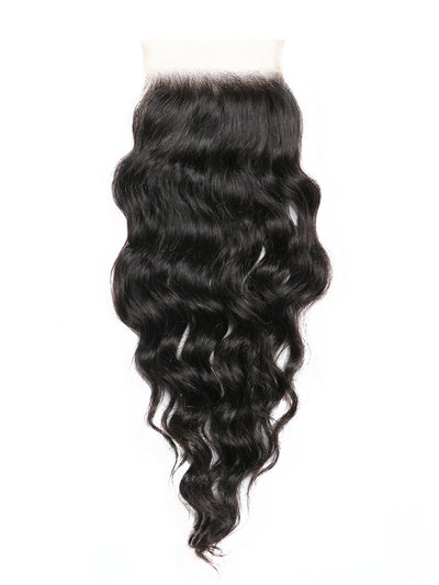 Indique Loose Wave Human Hair Closure Indian Hair With Baby Hair