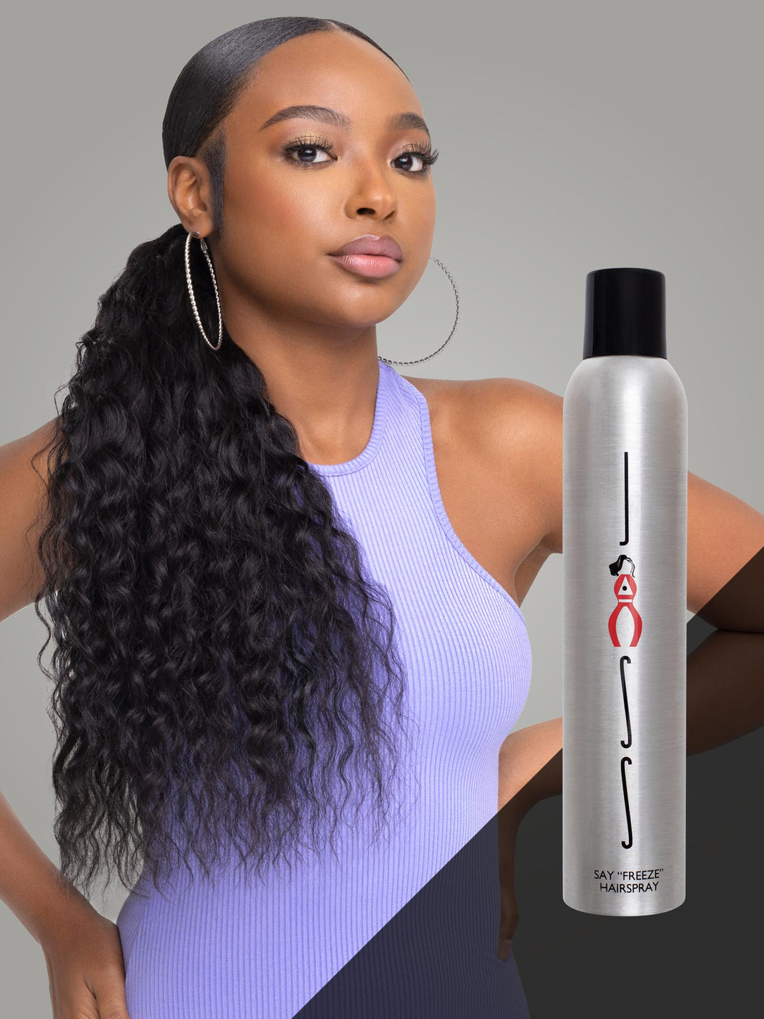 Indique Curly Drawstring Ponytail Hairspray