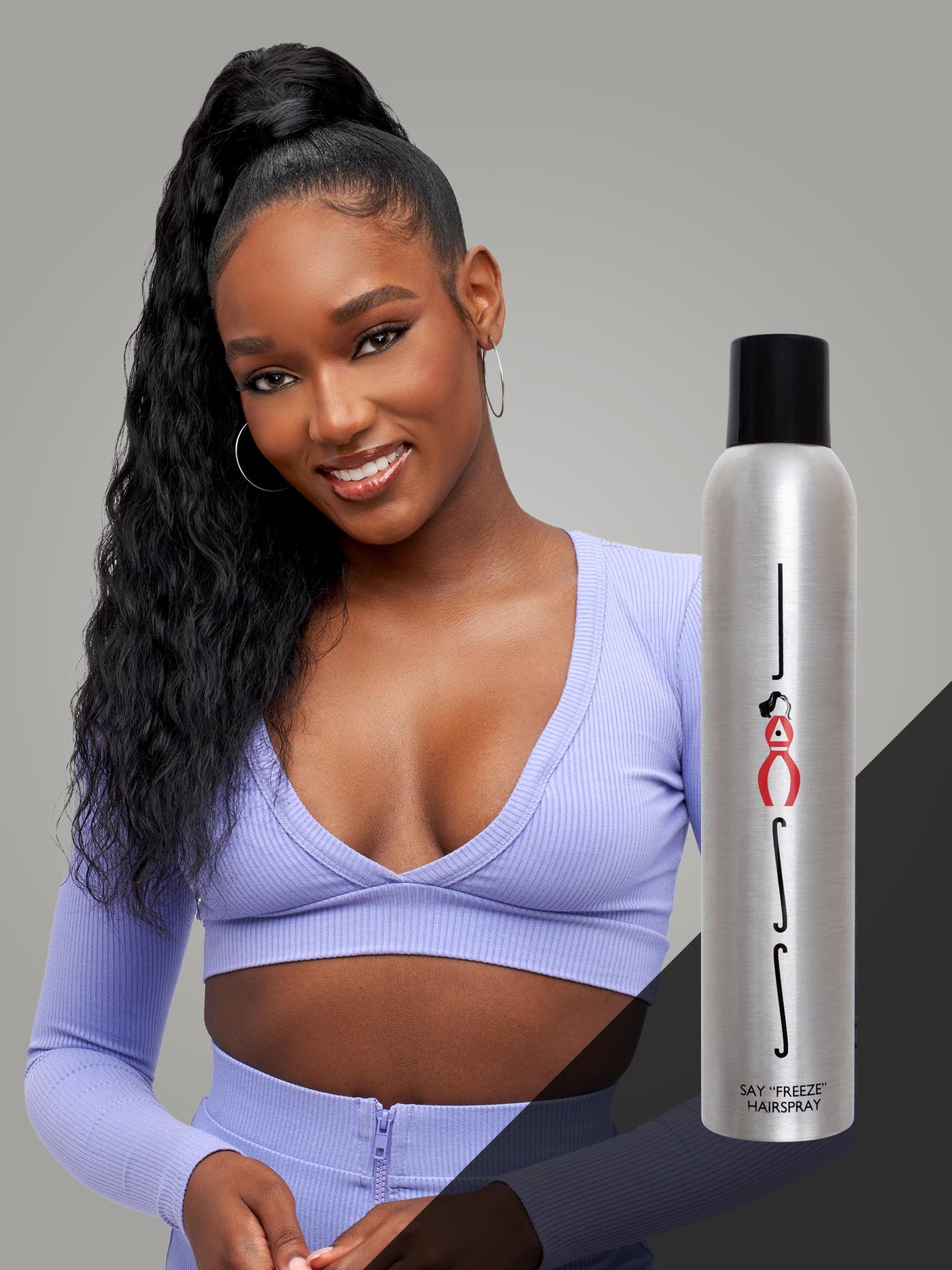 Indique Jass Hairspray and Wavy Human hair ponytail with drawstrings