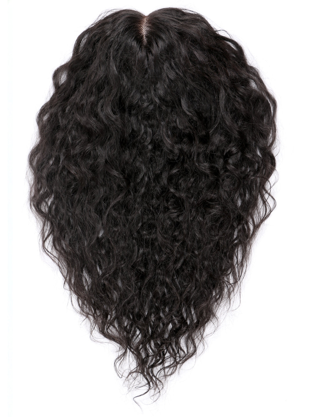 Indique Center Parted Natural Curly Human Hair Wig
