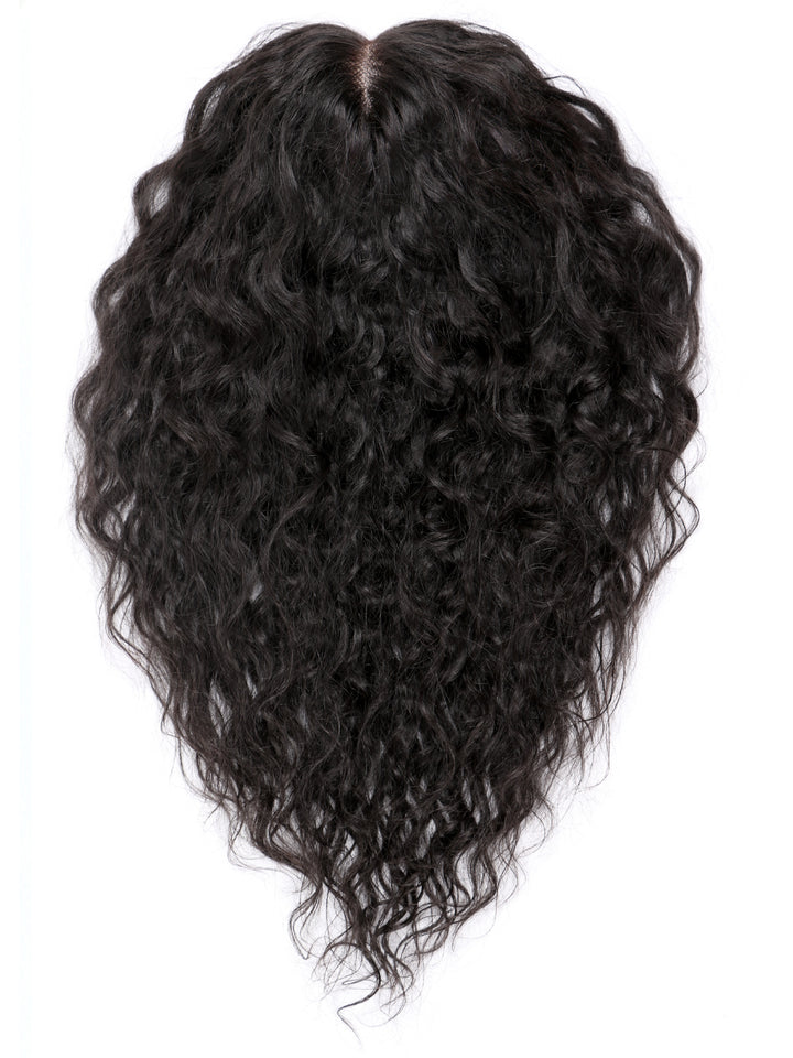 Indique Center Parted Natural Curly Human Hair Wig