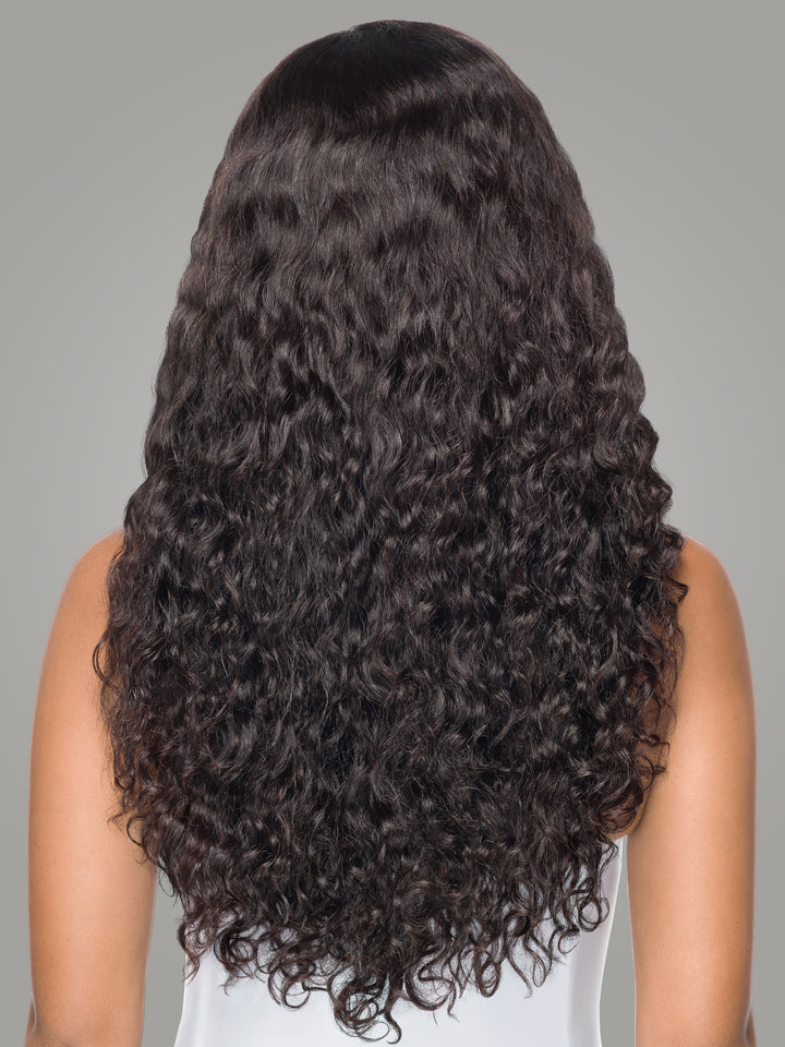 Indique Black Natural Curly Lace Front Wig