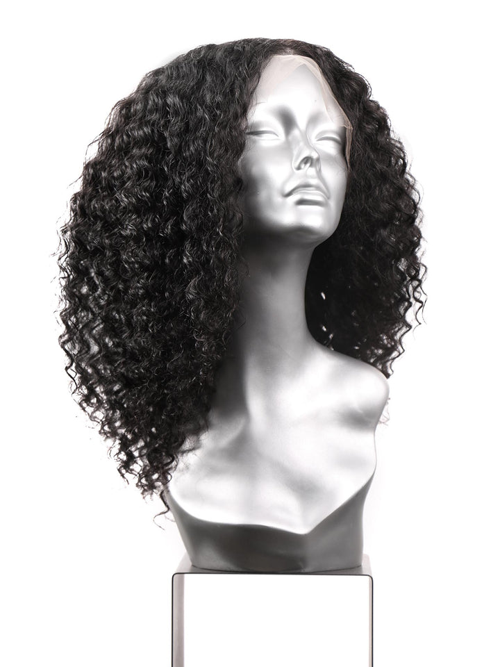 Indique Freestyle Curl Lace Front Wig On Mannequin