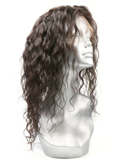 Indique 360 Lace Frontal Pre Plucked Wavy Human Hair Wigs