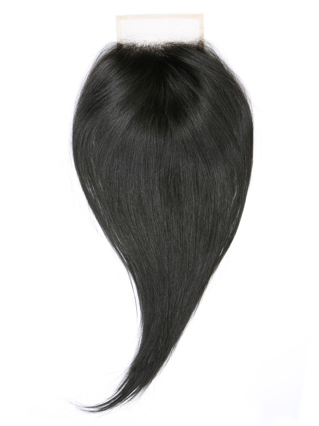 Natural Straight 5x7 Closure Front View - Virgin Hair with Freestyle Parting and Bleached Knots With Baby Hair