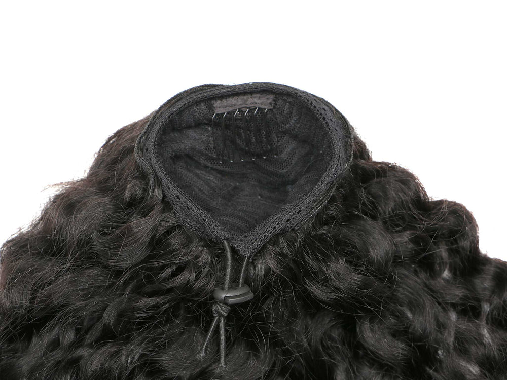 High-Quality Curly Drawstring Ponytail Clip In Made from Virgin Hair