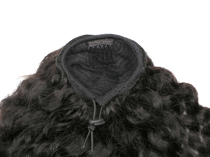 High-Quality Curly Drawstring Ponytail Clip In Made from Virgin Hair