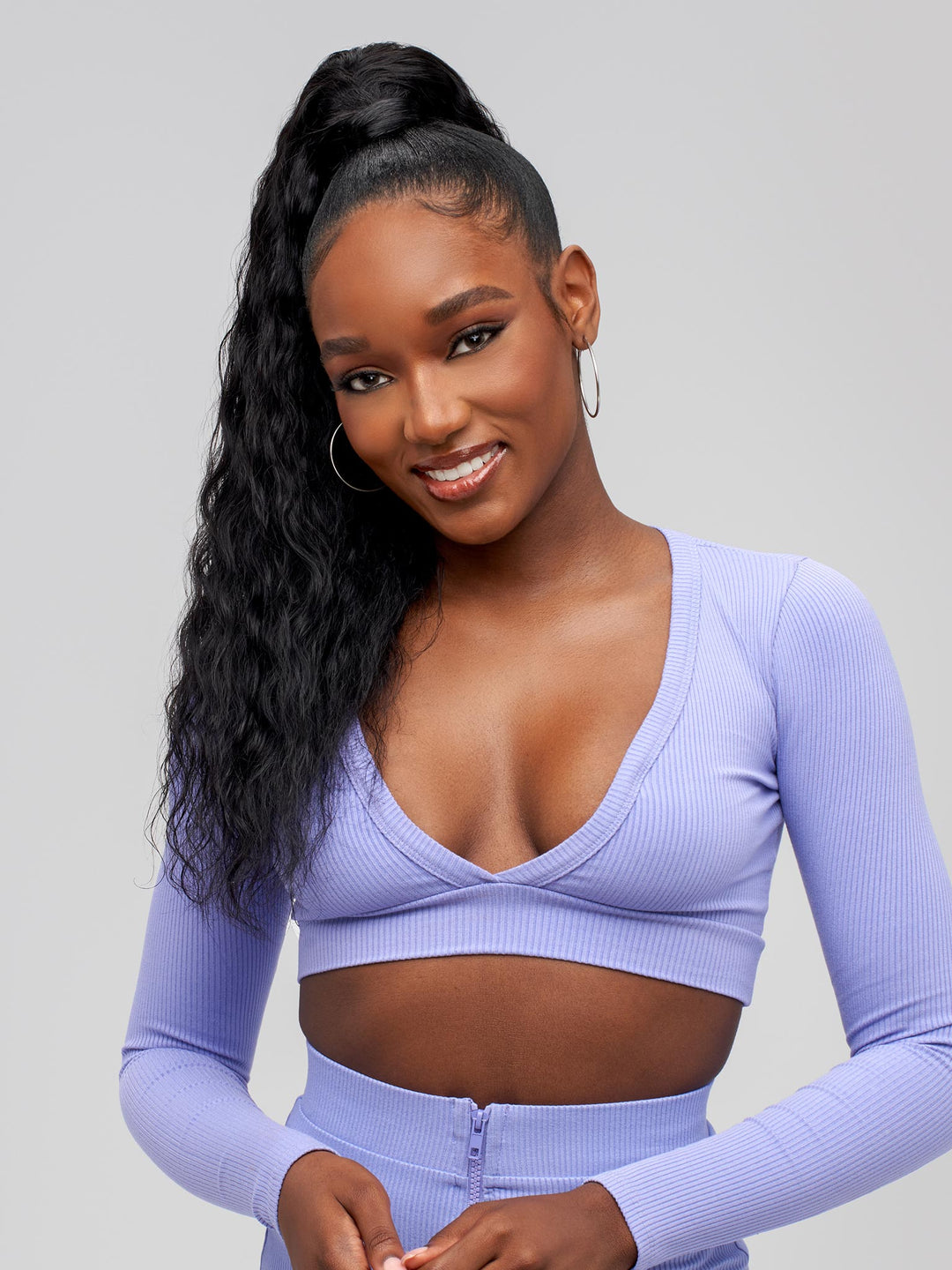 Indique natural hair ponytail extension Wavy virgin Hair extensions