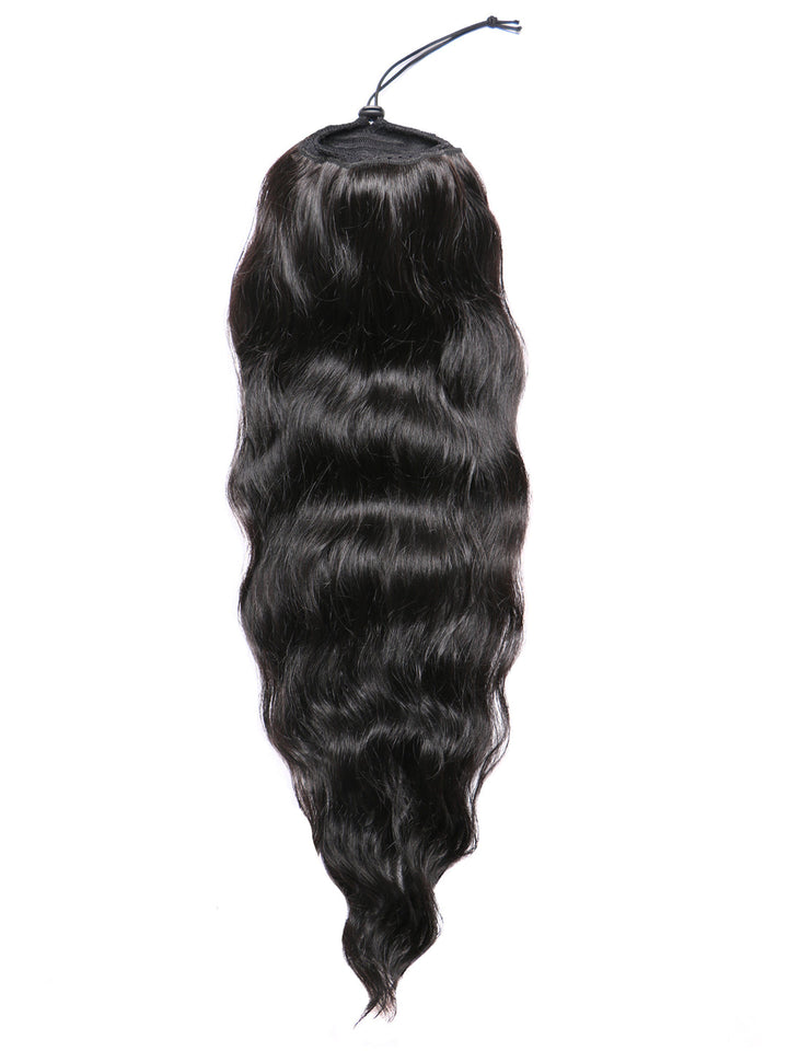 Indique drawstrings natural Wavy ponytail extension For Long Ponytails