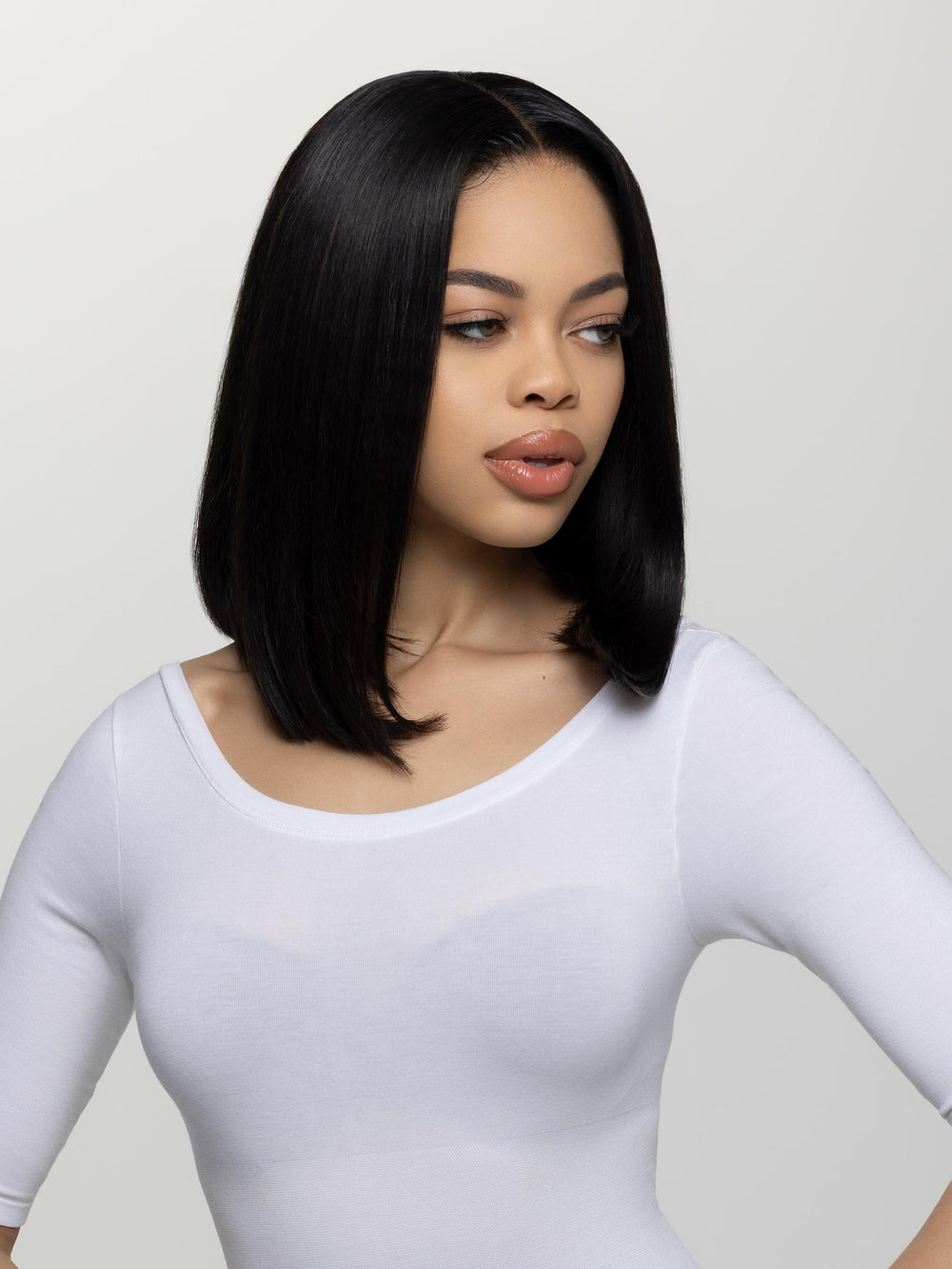 Indique Shoulder Length Straight Hair Black